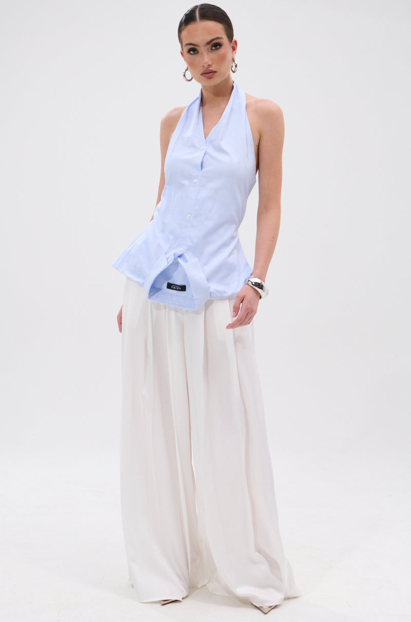 TINA STRIPE POPLIN BLOUSE