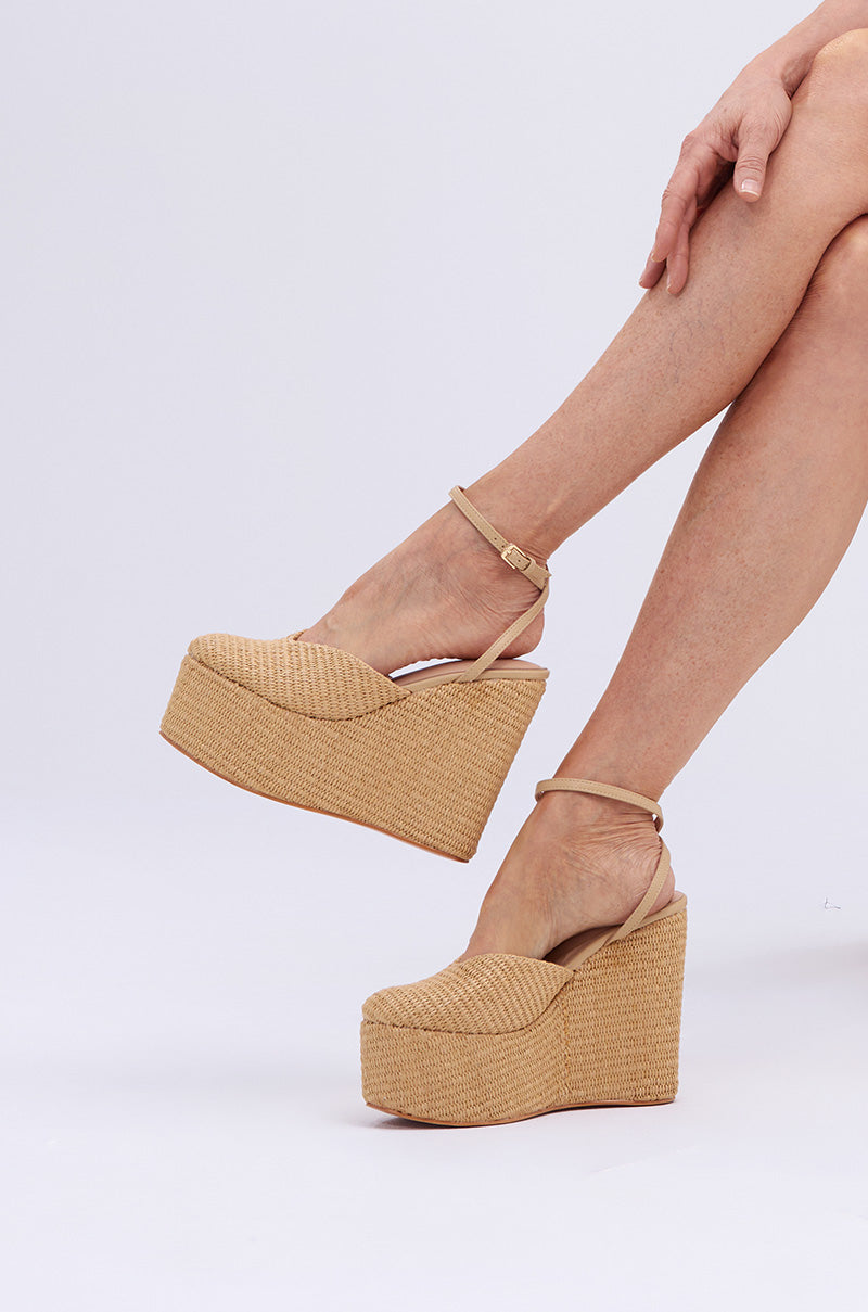AZALEA WANG COVA BEIGE WEDGE
