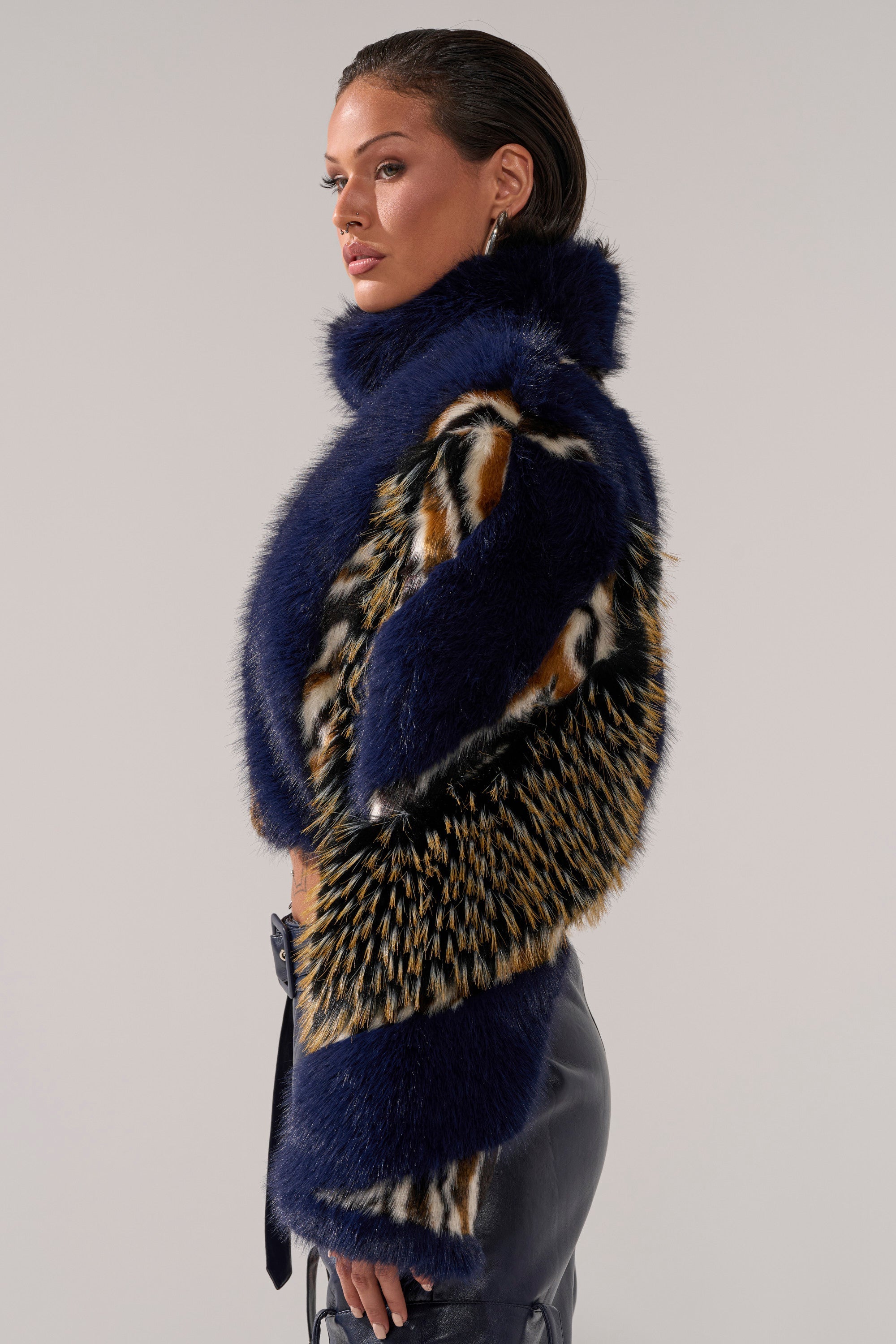 CYCLONE PATCHWORK FAUX FUR