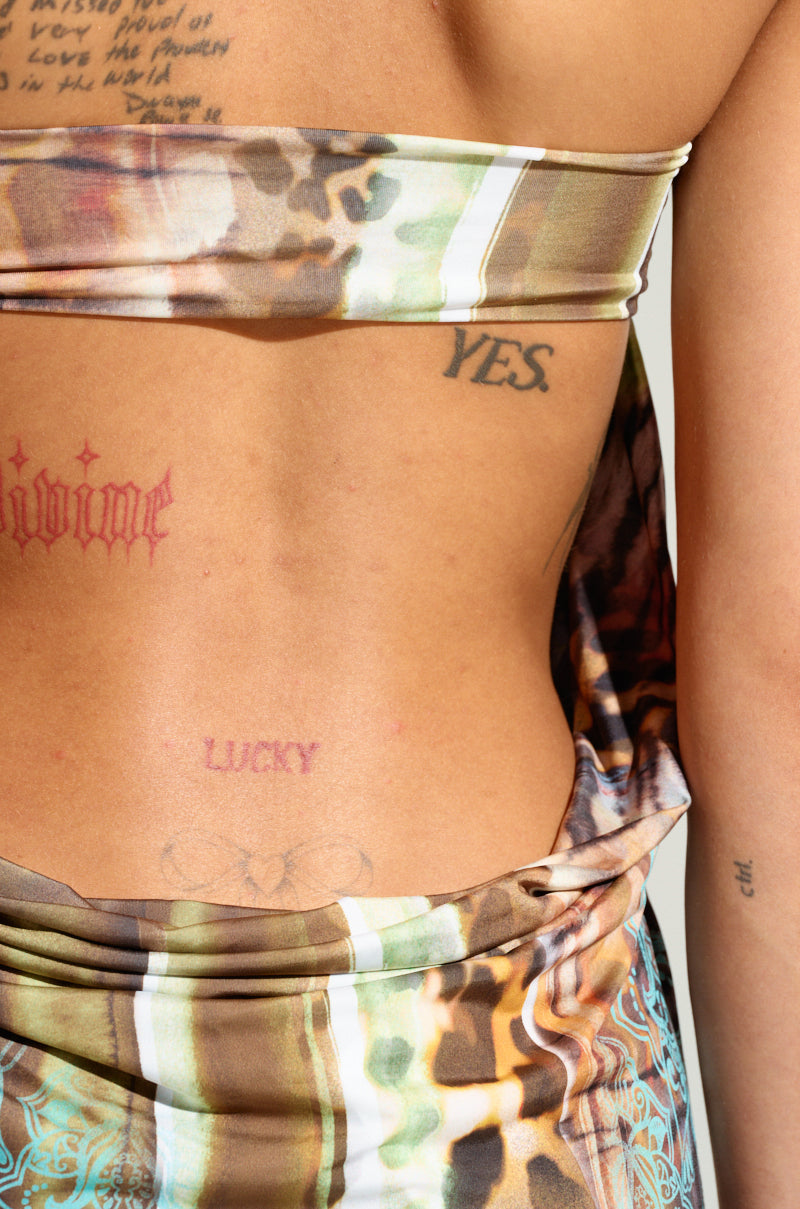 IN MY OWN ERA PRINTED MIDI DRESS