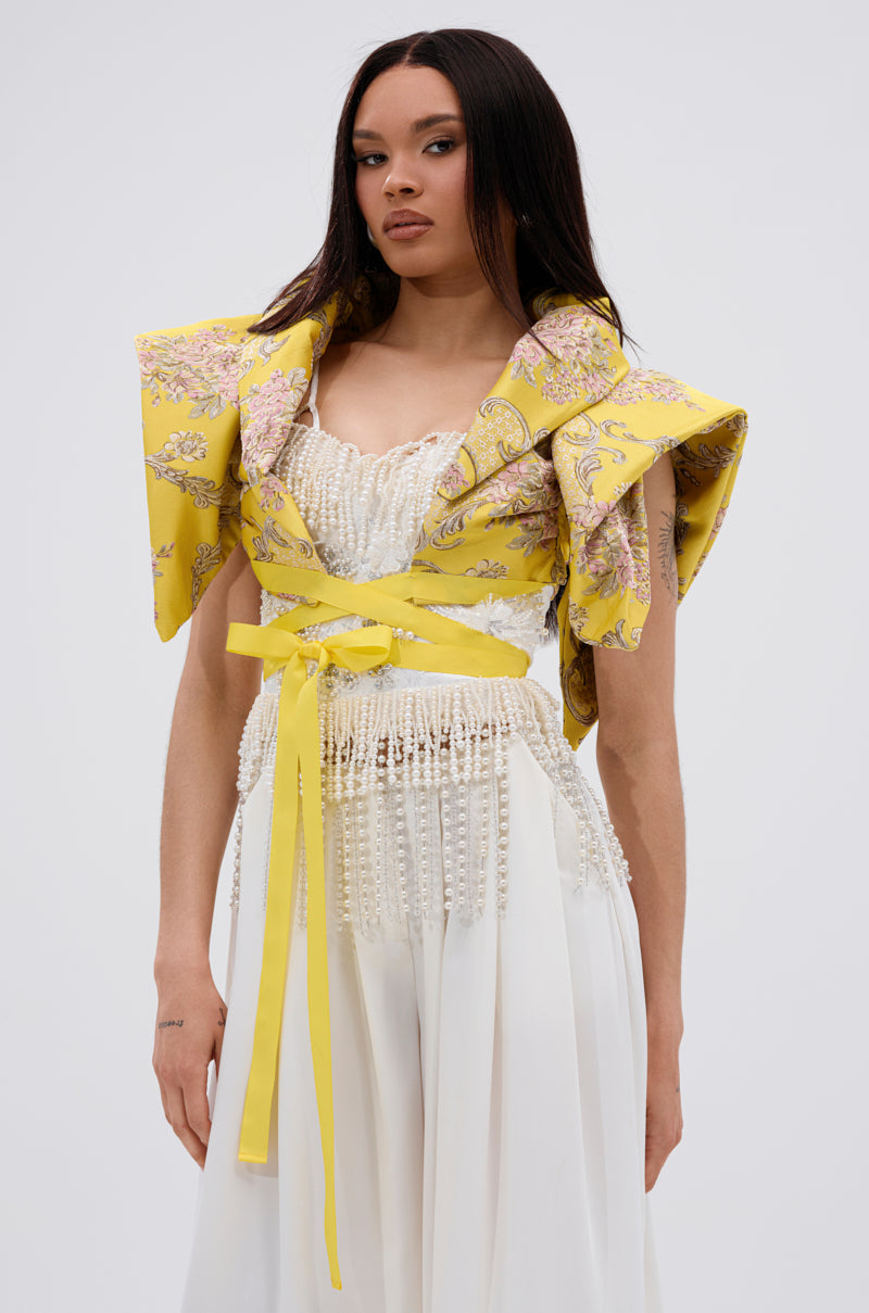 DION STATEMENT BOLERO IN YELLOW