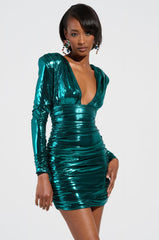 SIMONE METALLIC MINI DRESS