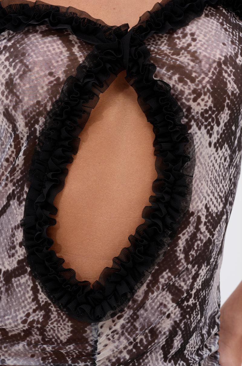 I BITE BACK PRINTED MAXI DRESS