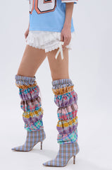 AZALEA WANG ELODIE PINK MULTI BOXER BOOT