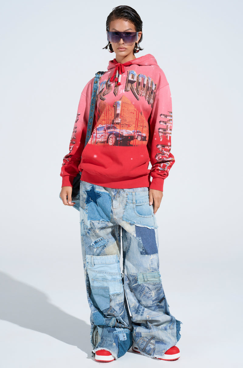 IN THE FAST LANE HOODED SWEATSHIRT