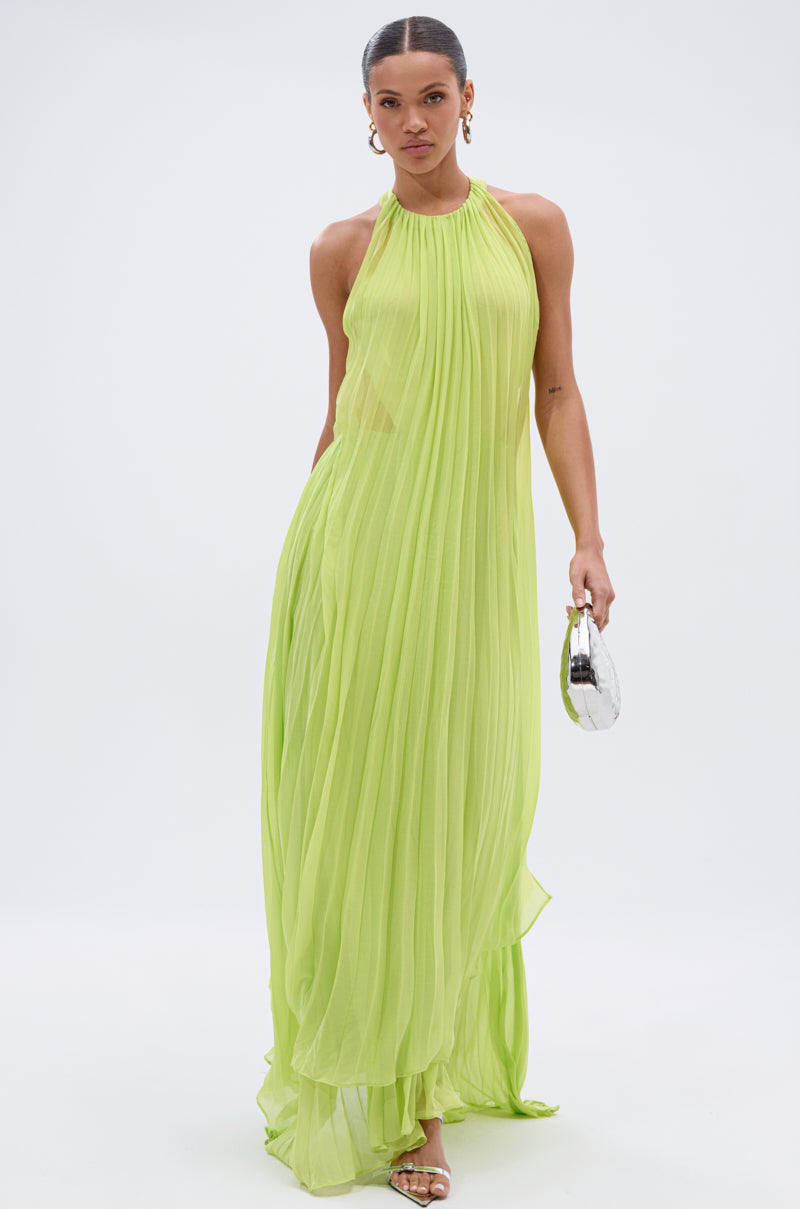 NIXEN MAXI DRESS WITH CHIFFON OVERLAY