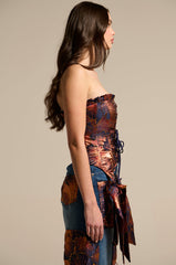 ELEGANT VIBES BROCADE CORSET TOP