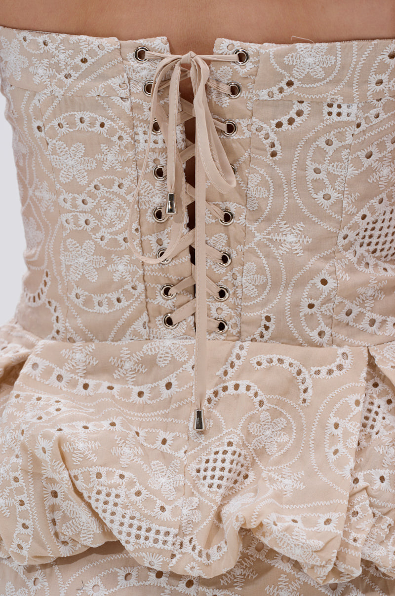SUMMER TIME BLISS EYELET CORSET