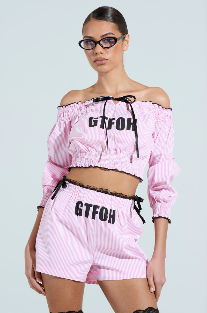 GTFOH OFF THE SHOULDER TOP