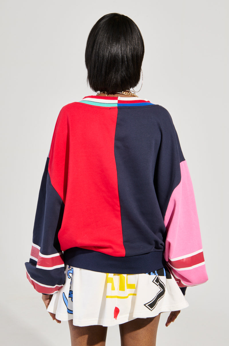 WE ARE INFINITE V-NECK SWEATSHIRT