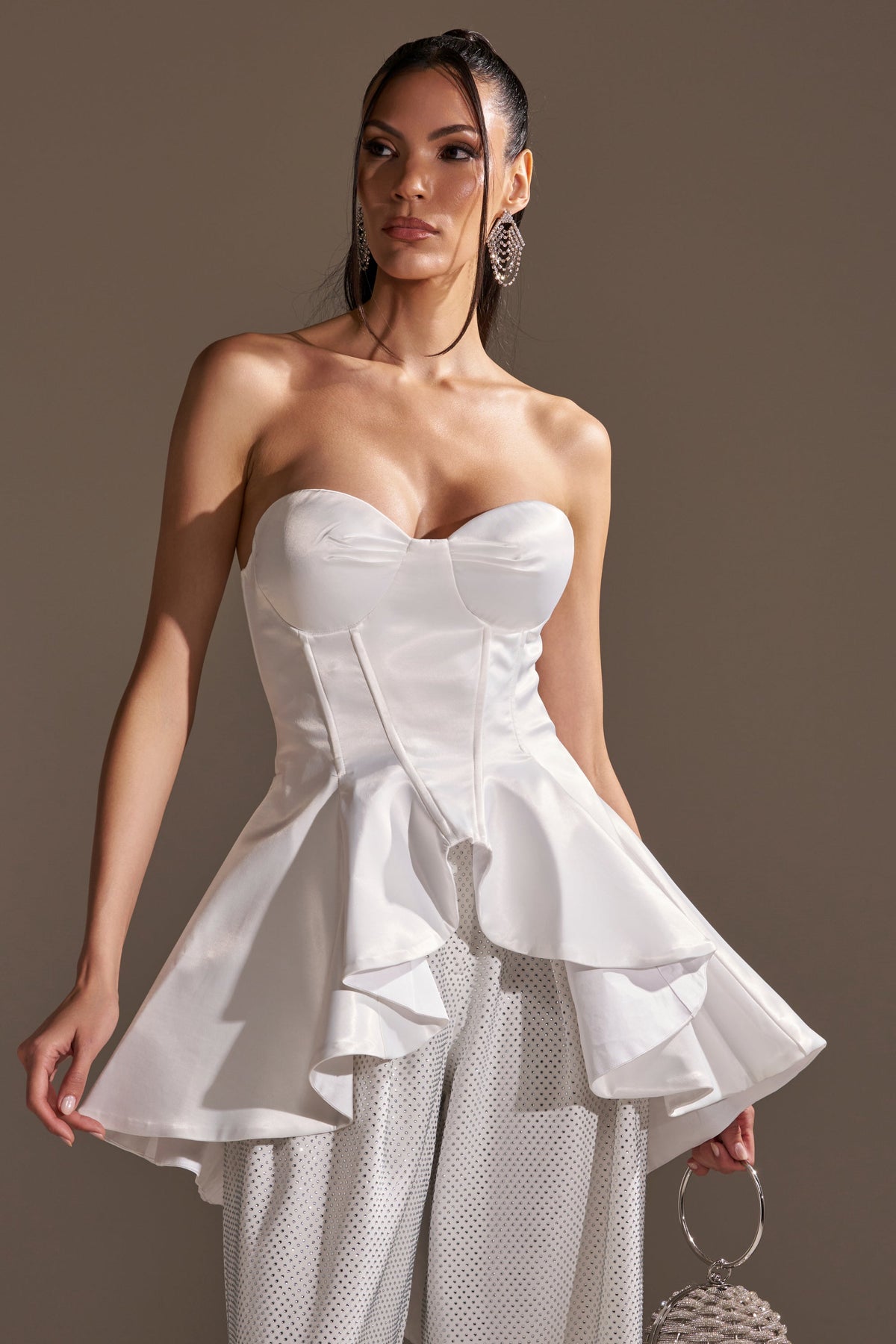 PRETTY PLEASE SATIN CORSET