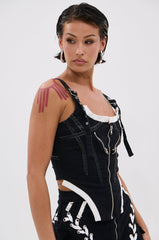 WRAPPED UP DENIM CORSET