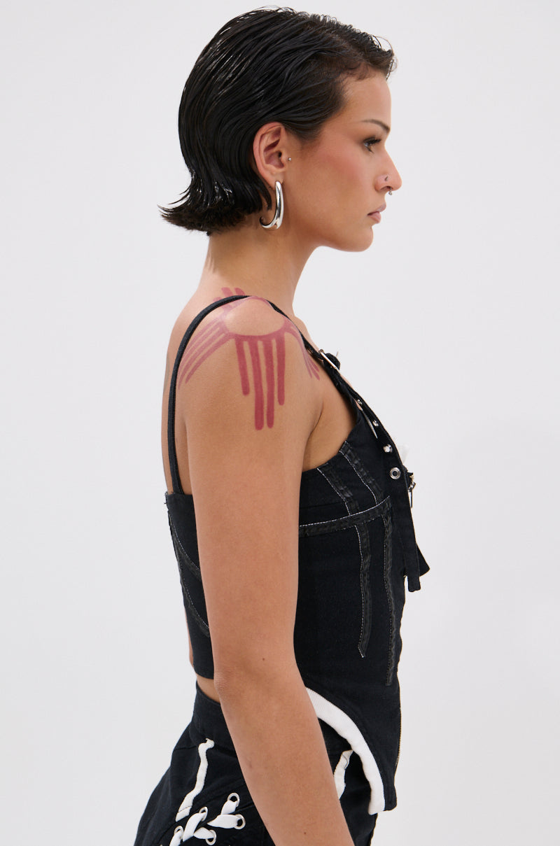 WRAPPED UP DENIM CORSET