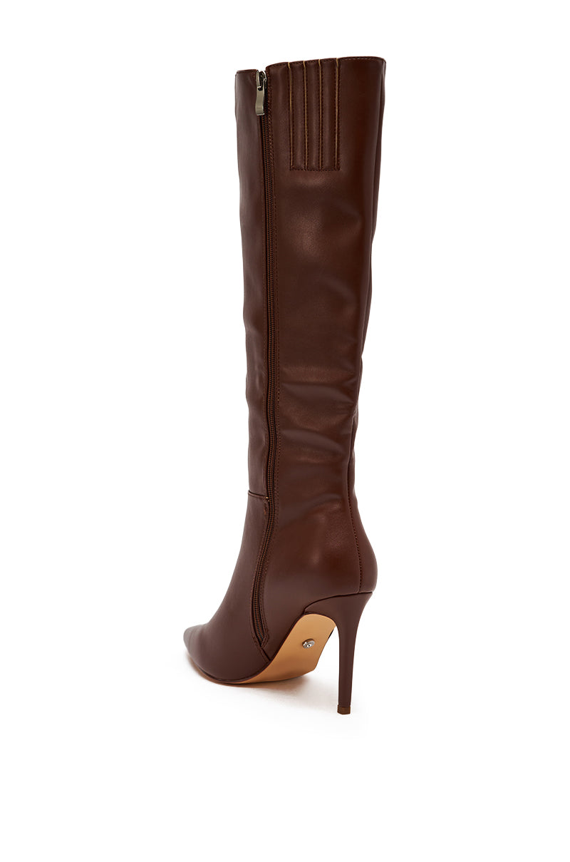 AZALEA WANG HAILEYANN BROWN STILETTO BOOT