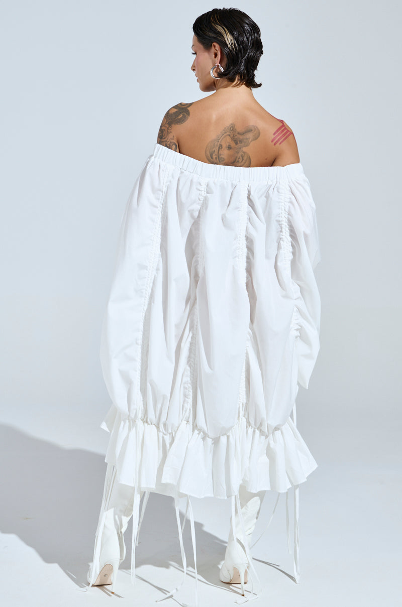 FREE AS CAN BE MINI DRESS IN WHITE