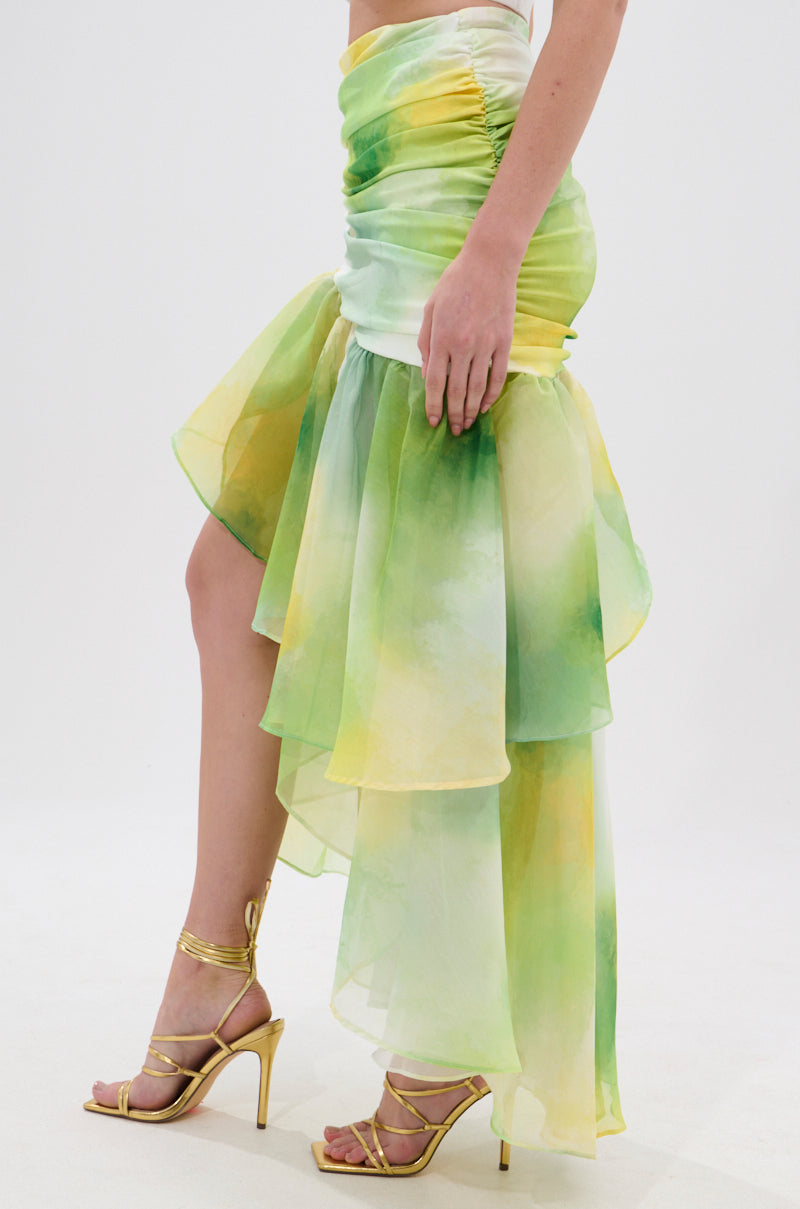 LIMONE CHIFFON MIDI SKIRT