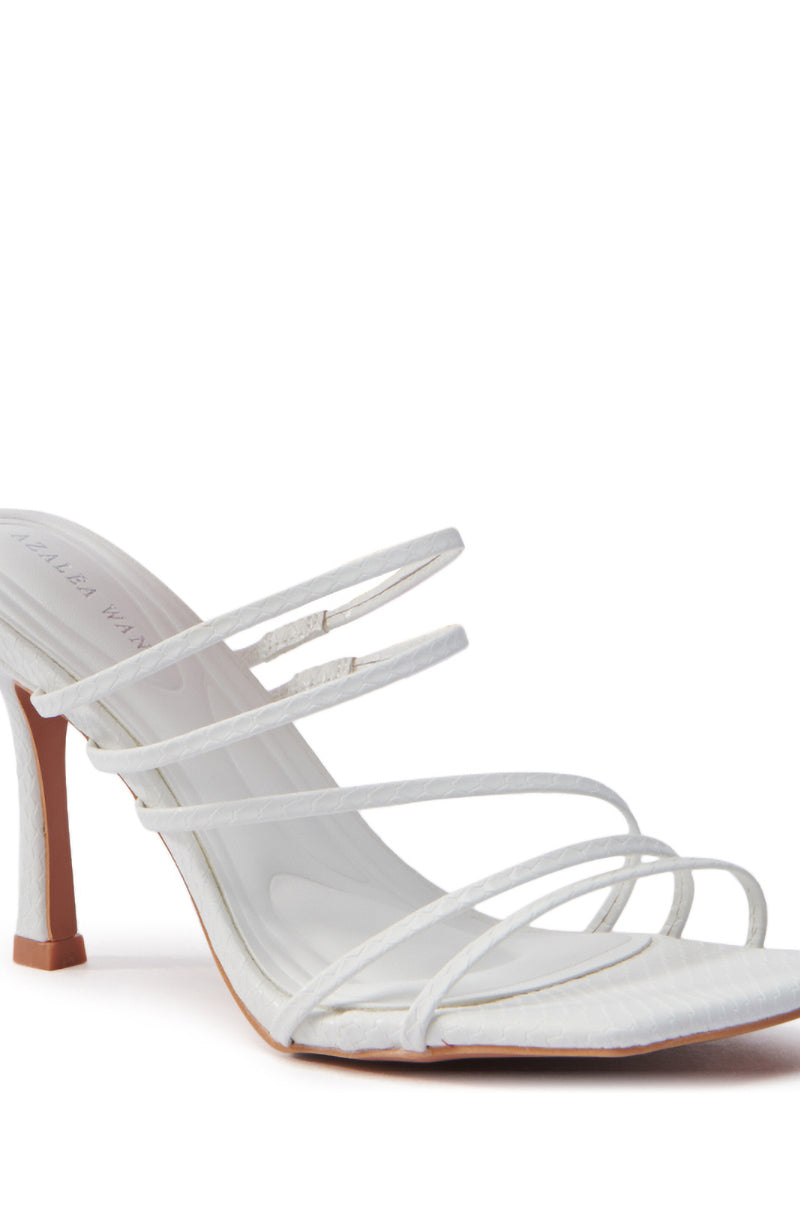 AZALEA WANG HUGHIE WHITE SNAKE SANDAL