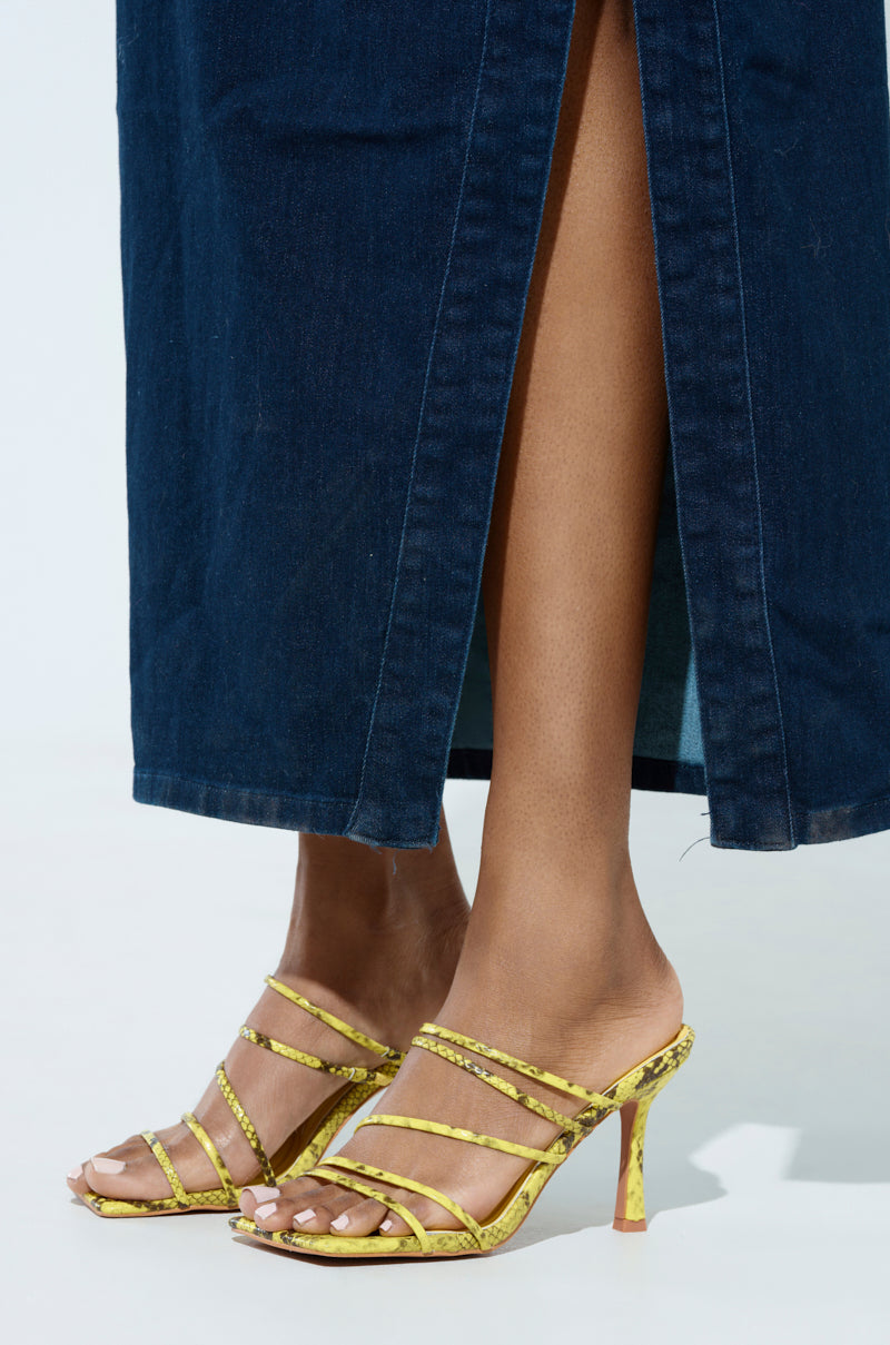 AZALEA WANG HUGHIE YELLOW SNAKE SANDAL