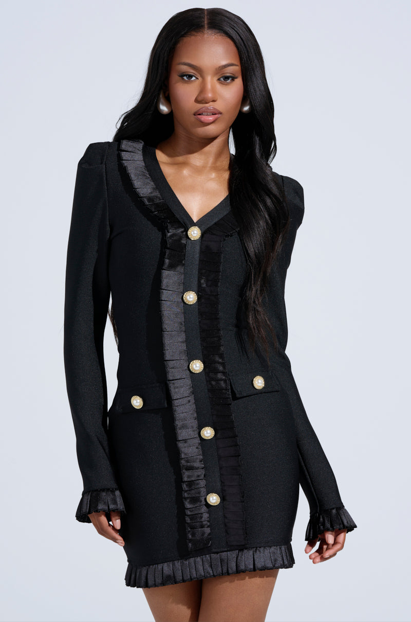 SAKURA BANDAGE RUFFLE MINI DRESS