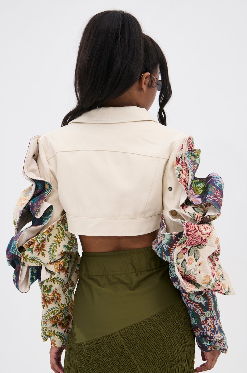 SNAP OUT OF IT ULTRA CROP MOTO IN JACQUARD