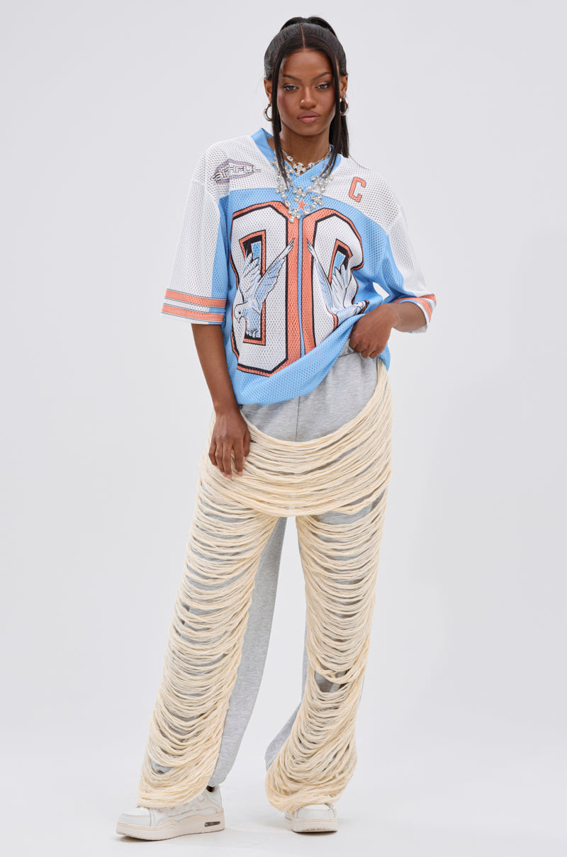 CRAZY LADY DISTRESSED JOGGER