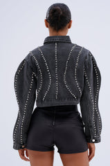 EXTRA EXTRA EMBELLISHED DENIM JACKET