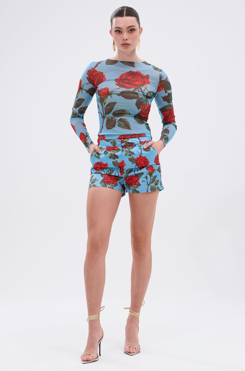 DOZEN ROSES MESH TOP