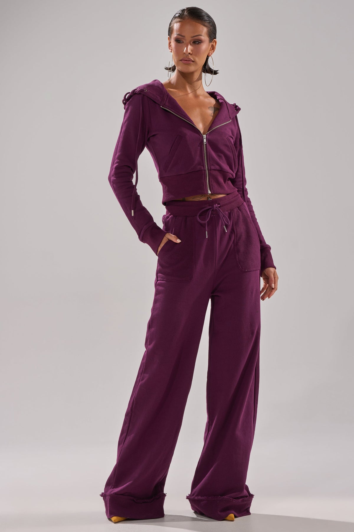 SHE'S GONE, YOU'RE FINE WIDE LEG JOGGER