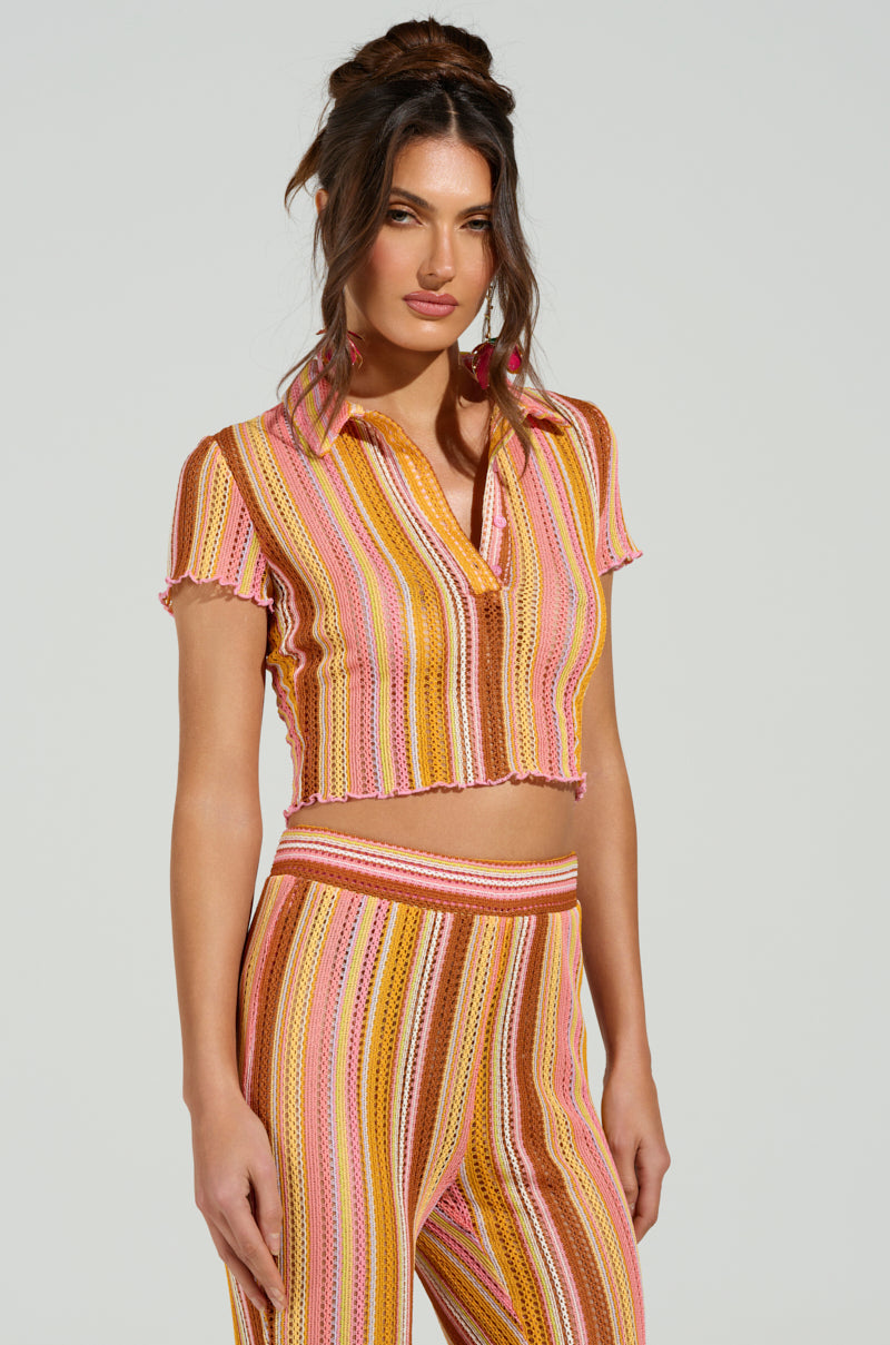 PALOMA KNIT COLLARED TOP