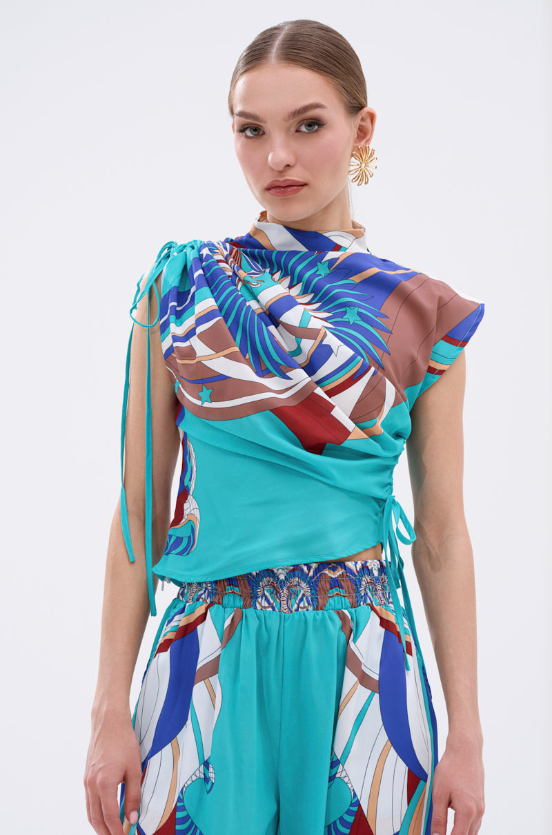 ASHTIN PRINTED BLOUSE