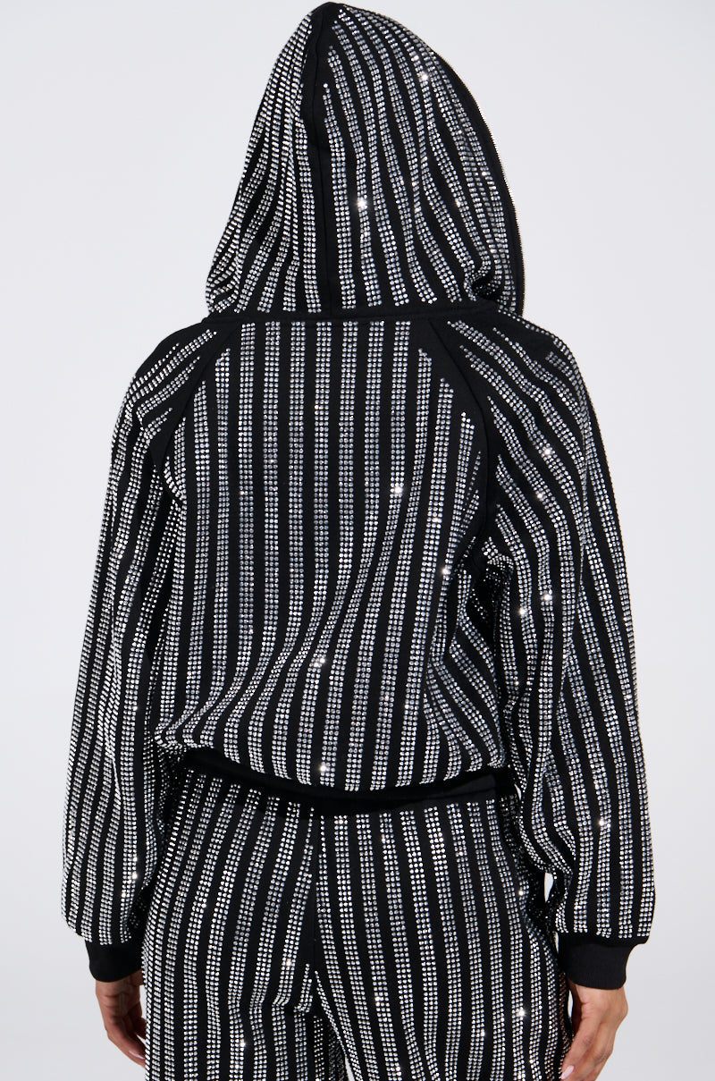 SPARKLE QUEEN ZIP UP SWEATSHIRT