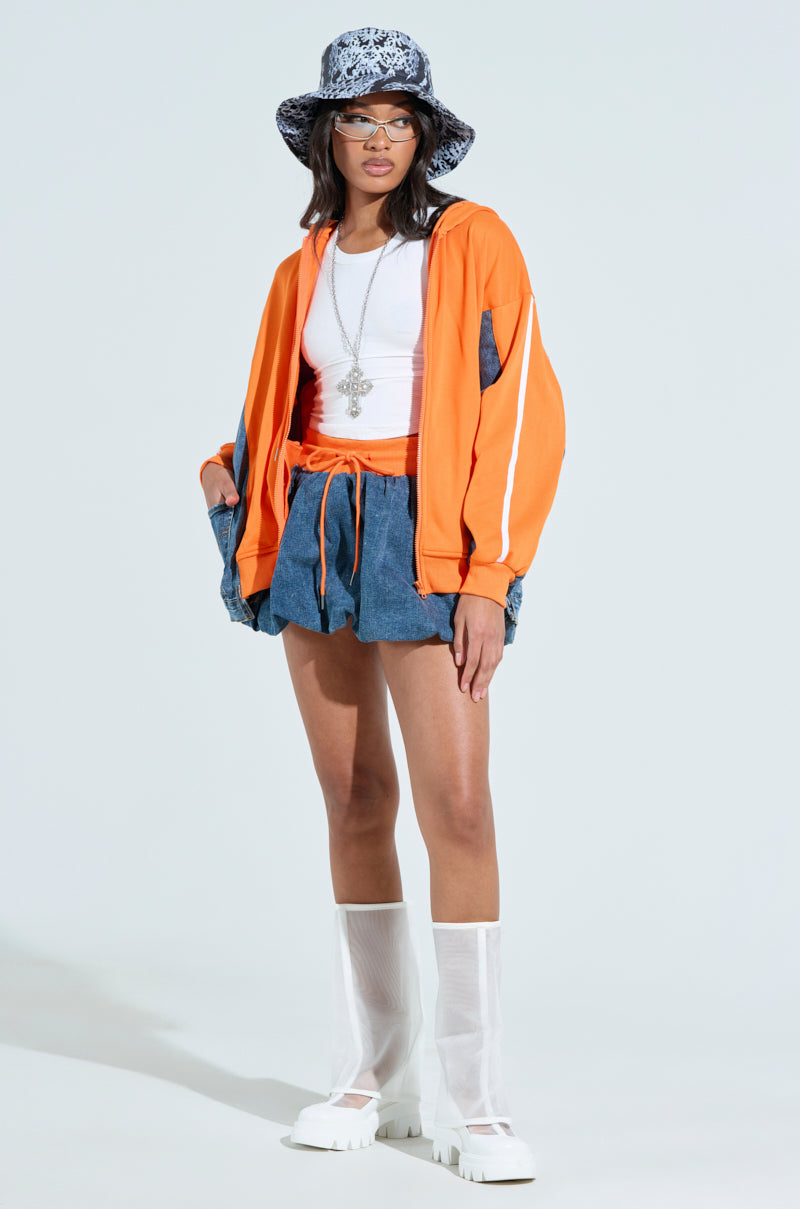 IN YOUR FACE ZIP UP SWEATSHIRT