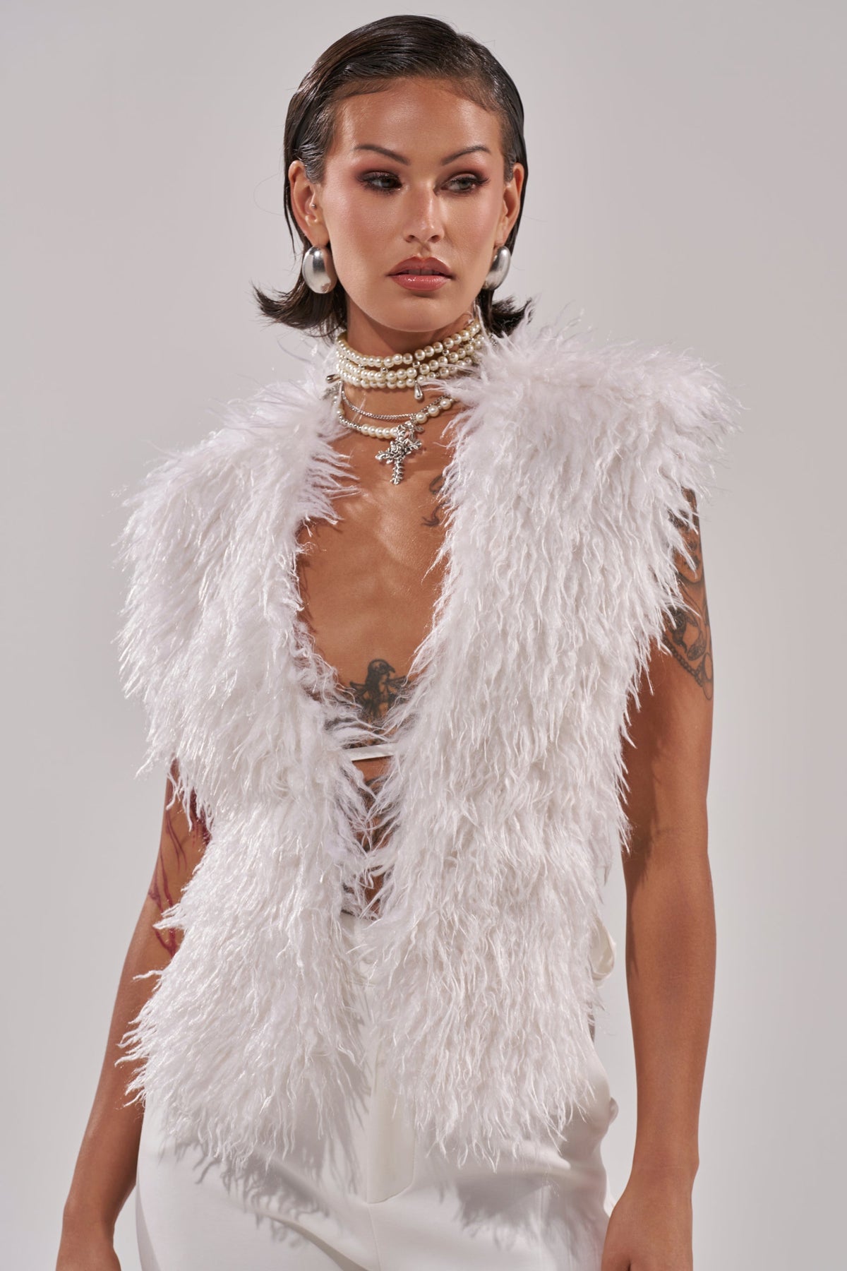 JAMEELA FAUX FUR TOP