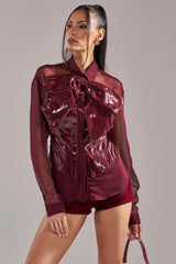 CRAZY FOR YOU CHIFFON BUTTON DOWN