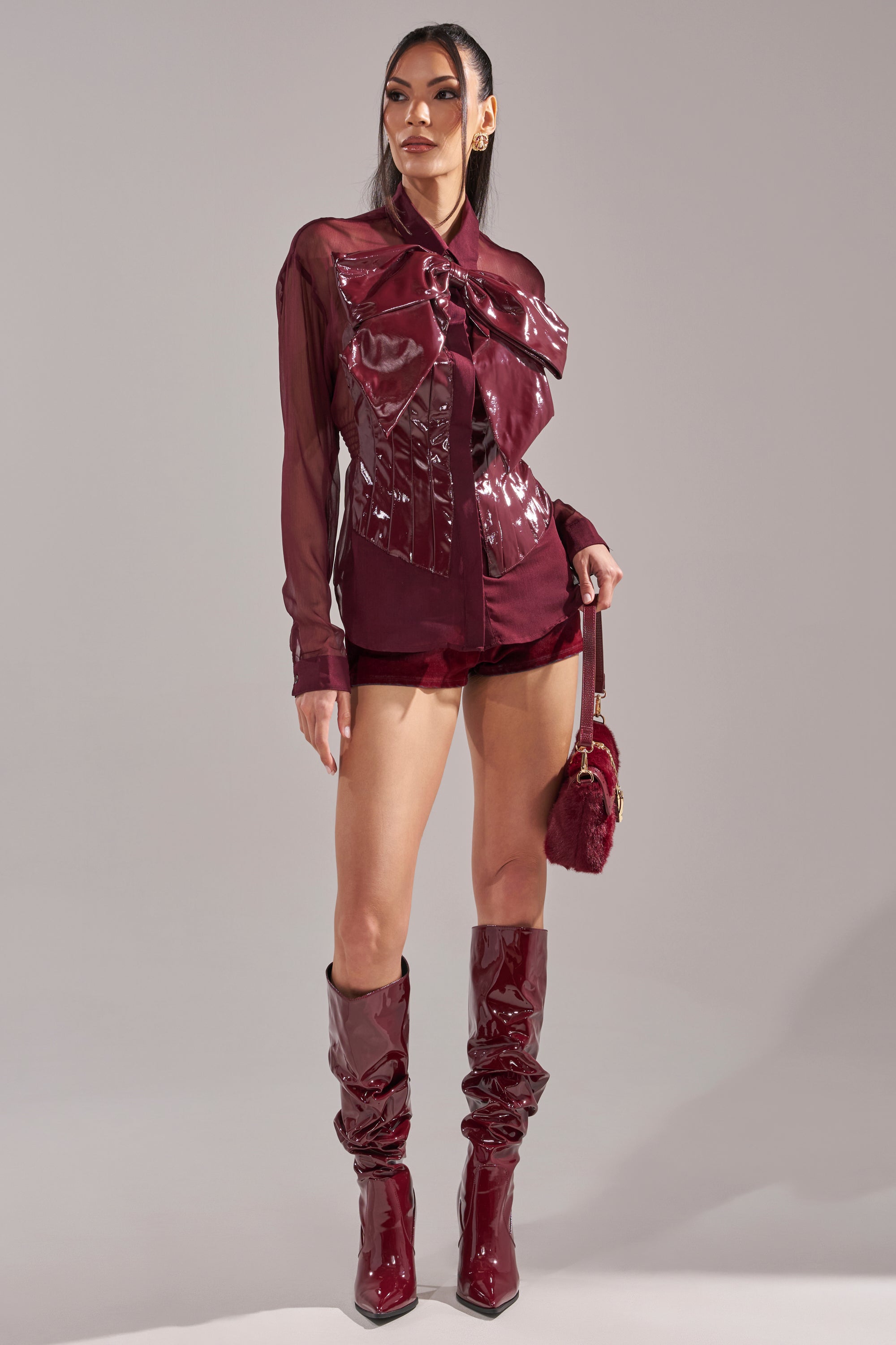 CRAZY FOR YOU CHIFFON BUTTON DOWN