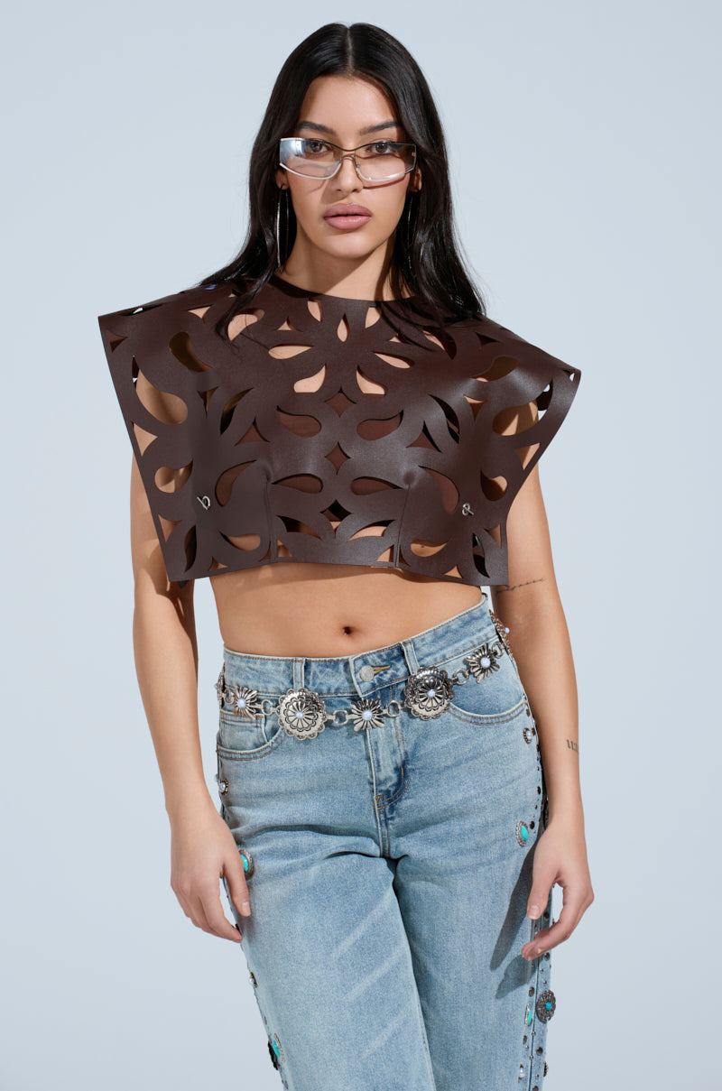 LAY LOW CUT OUT BLOUSE