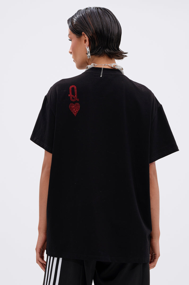 THE REAL QUEEN OF HEARTS OVERSIZED TEE