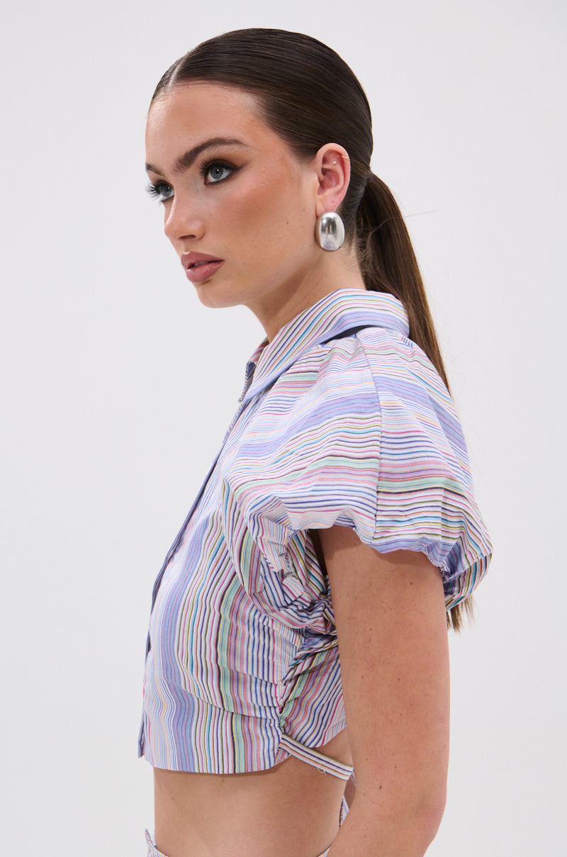 SUMMER TIME VIBES STRIPE BLOUSE