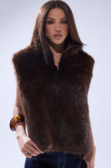 SURE THANG FUR TURTLENECK PULLOVER