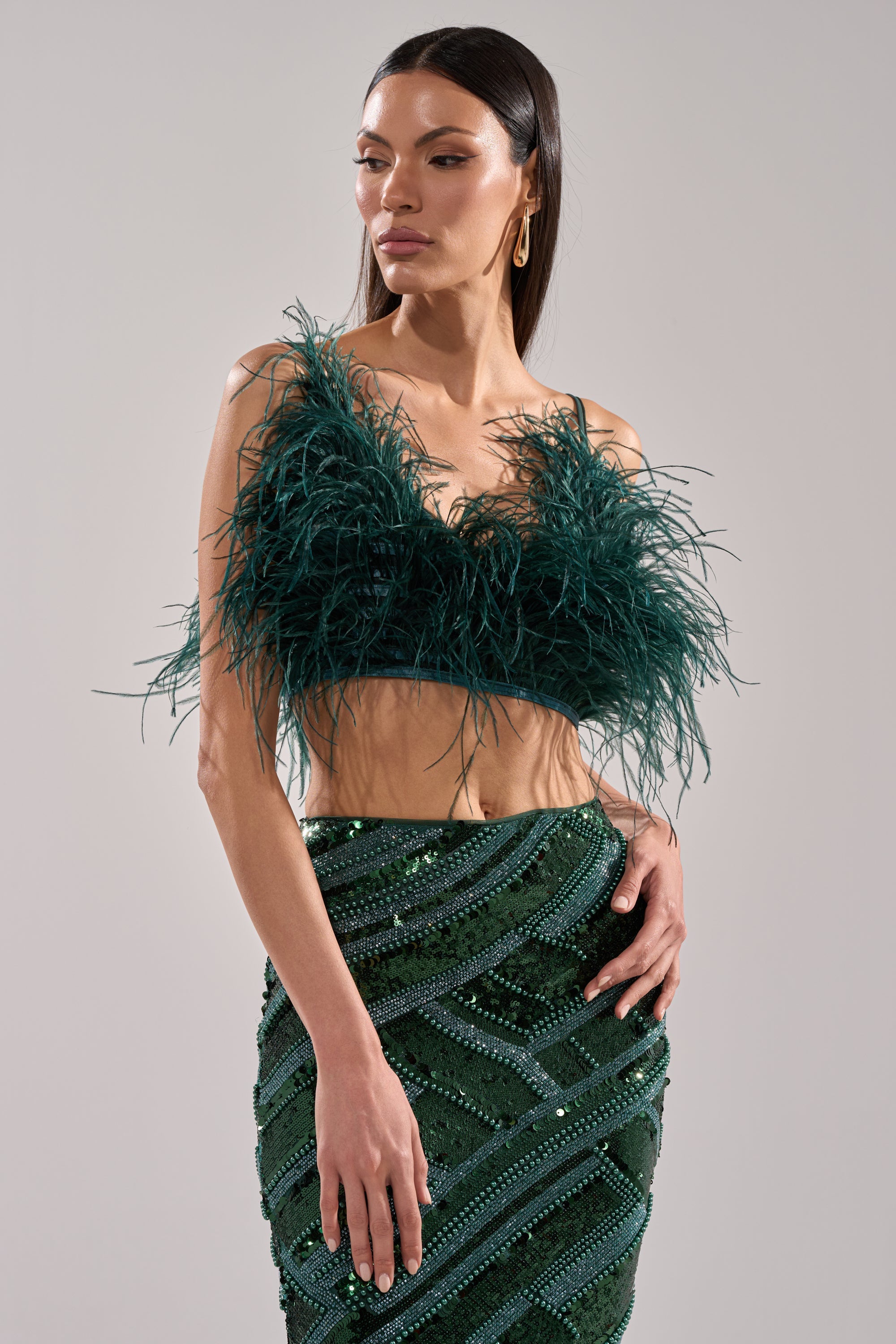 FLY AWAY FEATHER BRA TOP