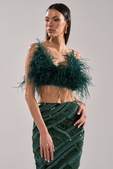 FLY AWAY FEATHER BRA TOP