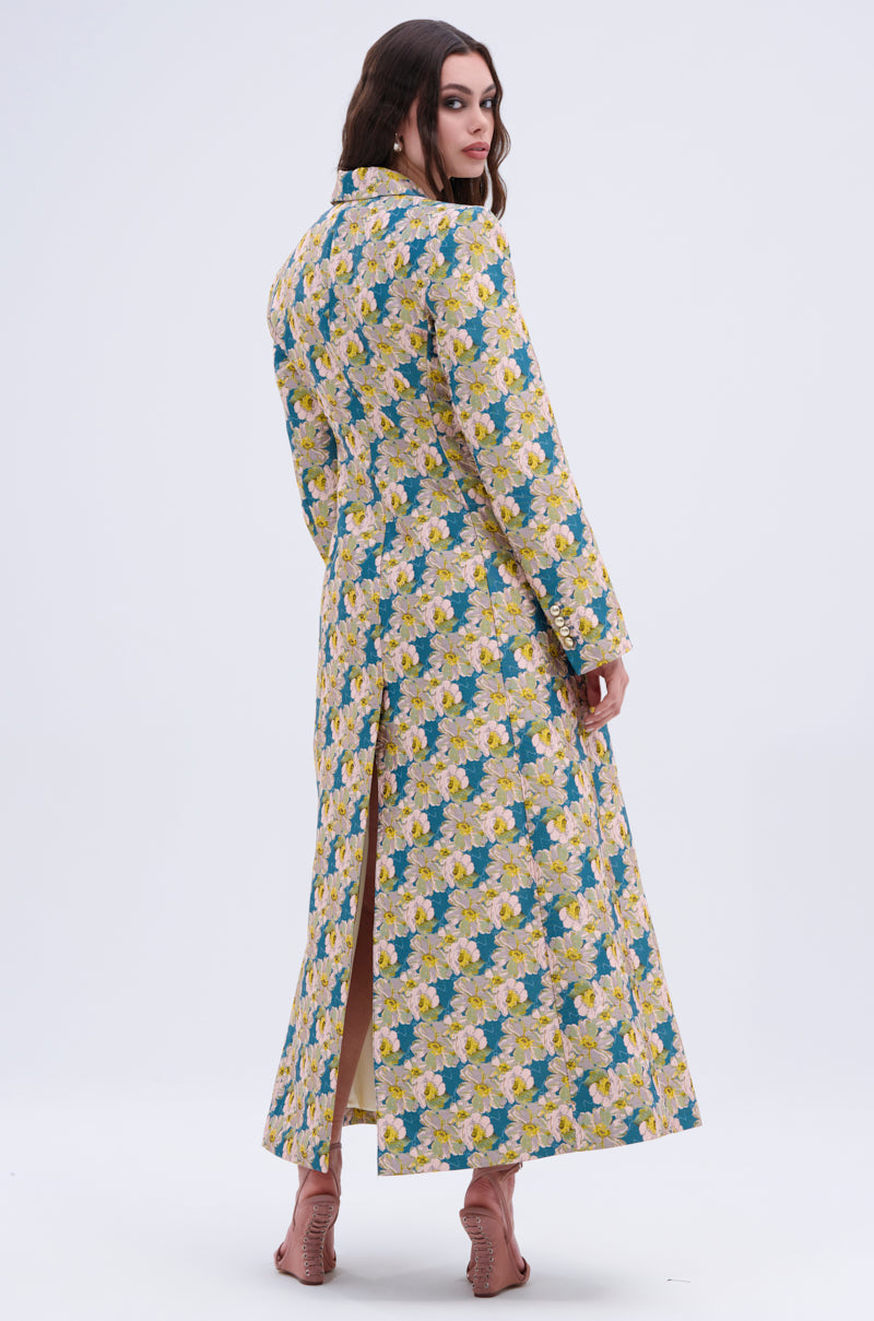 SCARLETT LUXE TRENCH IN BROCADE