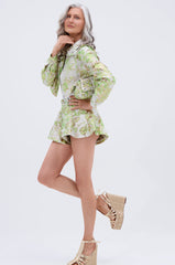 HOT SHOT BROCADE FLARE SHORT