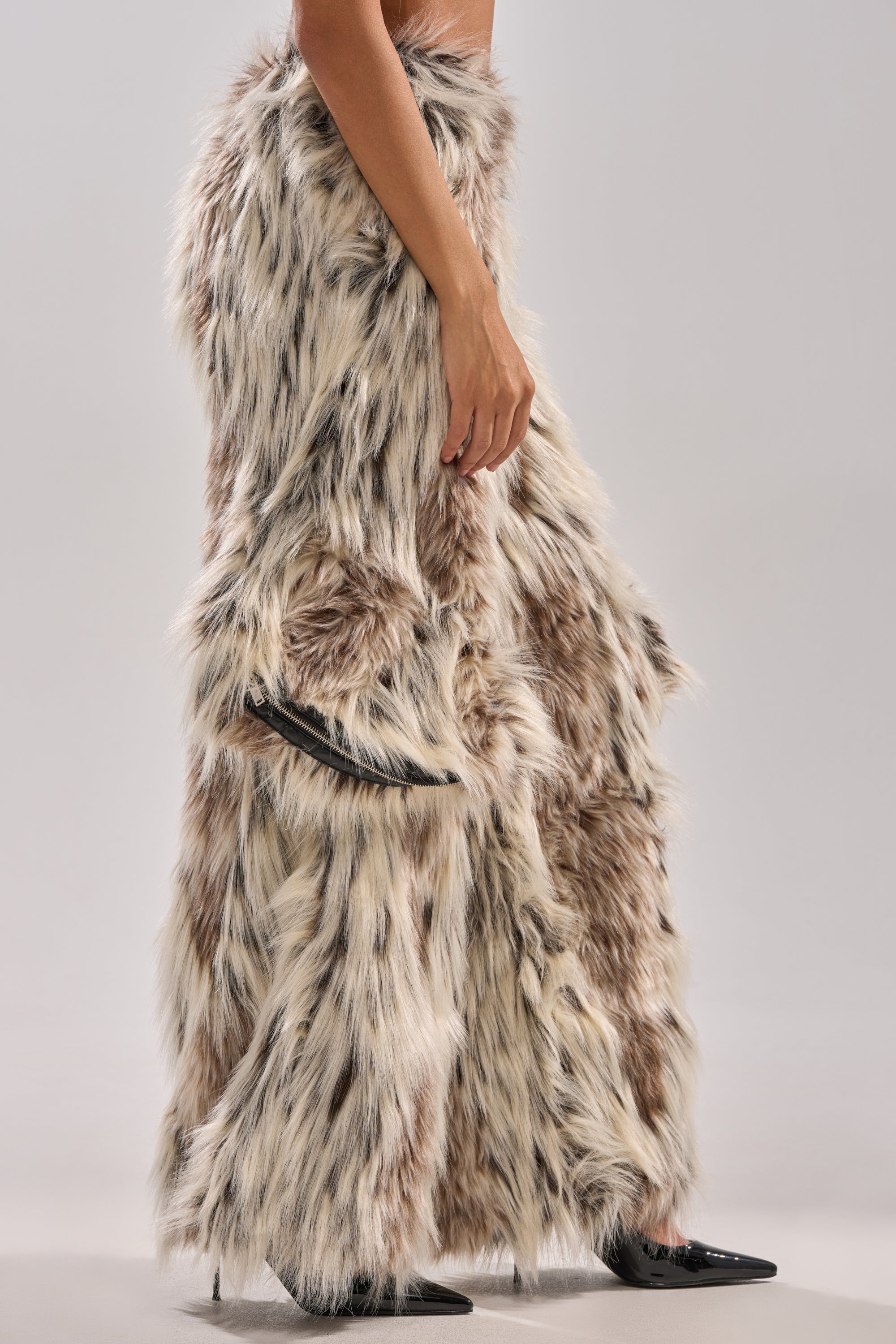 PARTICULAR TASTE FAUX FUR CARGO PANTS