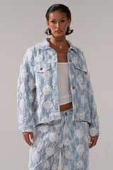 FOLLOW MY LEAD APPLIQUE DENIM JACKET