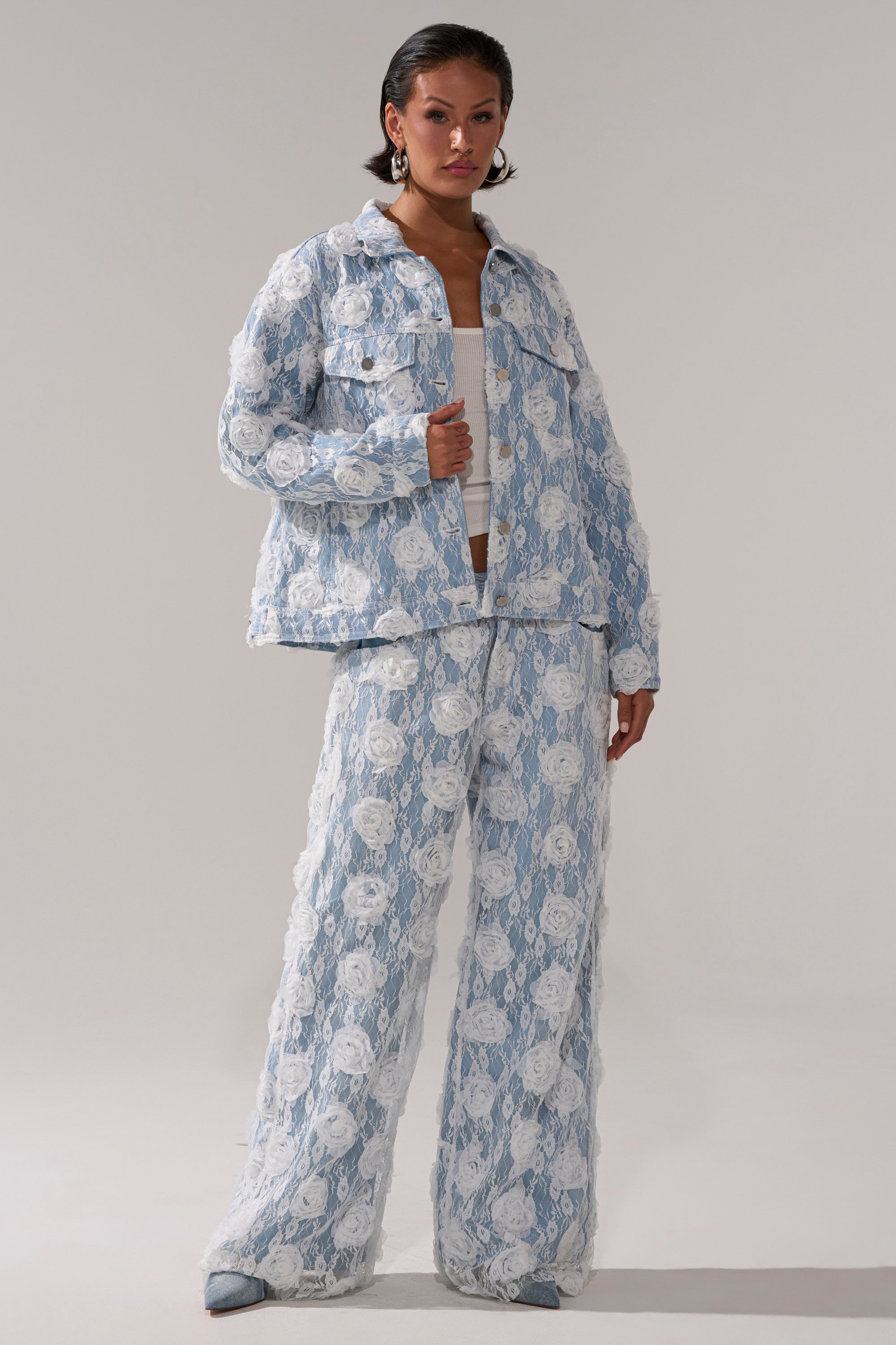 FOLLOW MY LEAD APPLIQUE DENIM JACKET