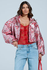 SWEET DISPOSITION BROCADE BOMBER