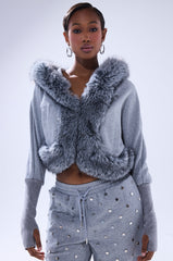 MOVIN DIFFERENT SWEATSHIRT WITH FUR TRIM