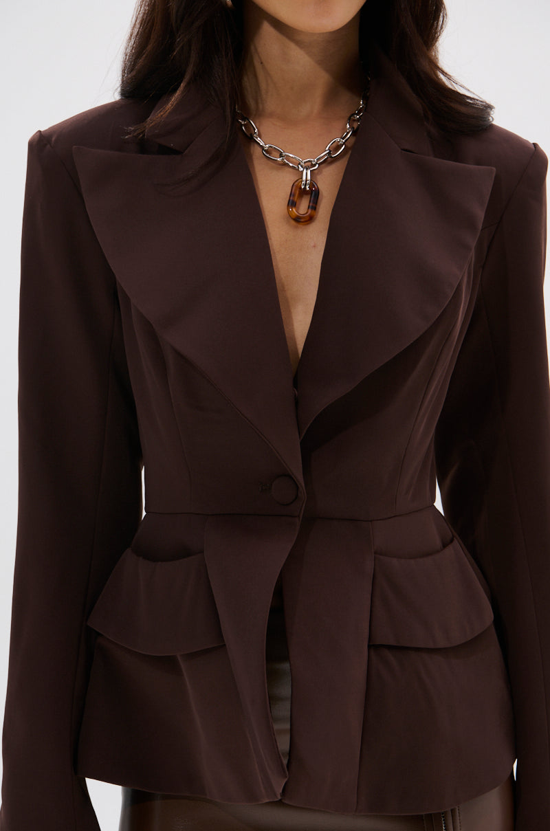 HAPPY HOUR PEPLUM BLAZER