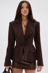 HAPPY HOUR PEPLUM BLAZER